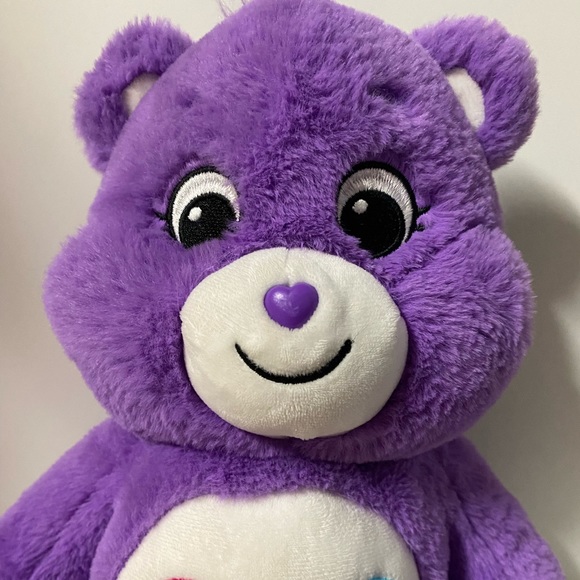 Care Bears Plush Purple Share Bear Stuffed Animal Unlock The Magic Toy Basic Fun - Picture 4 of 12